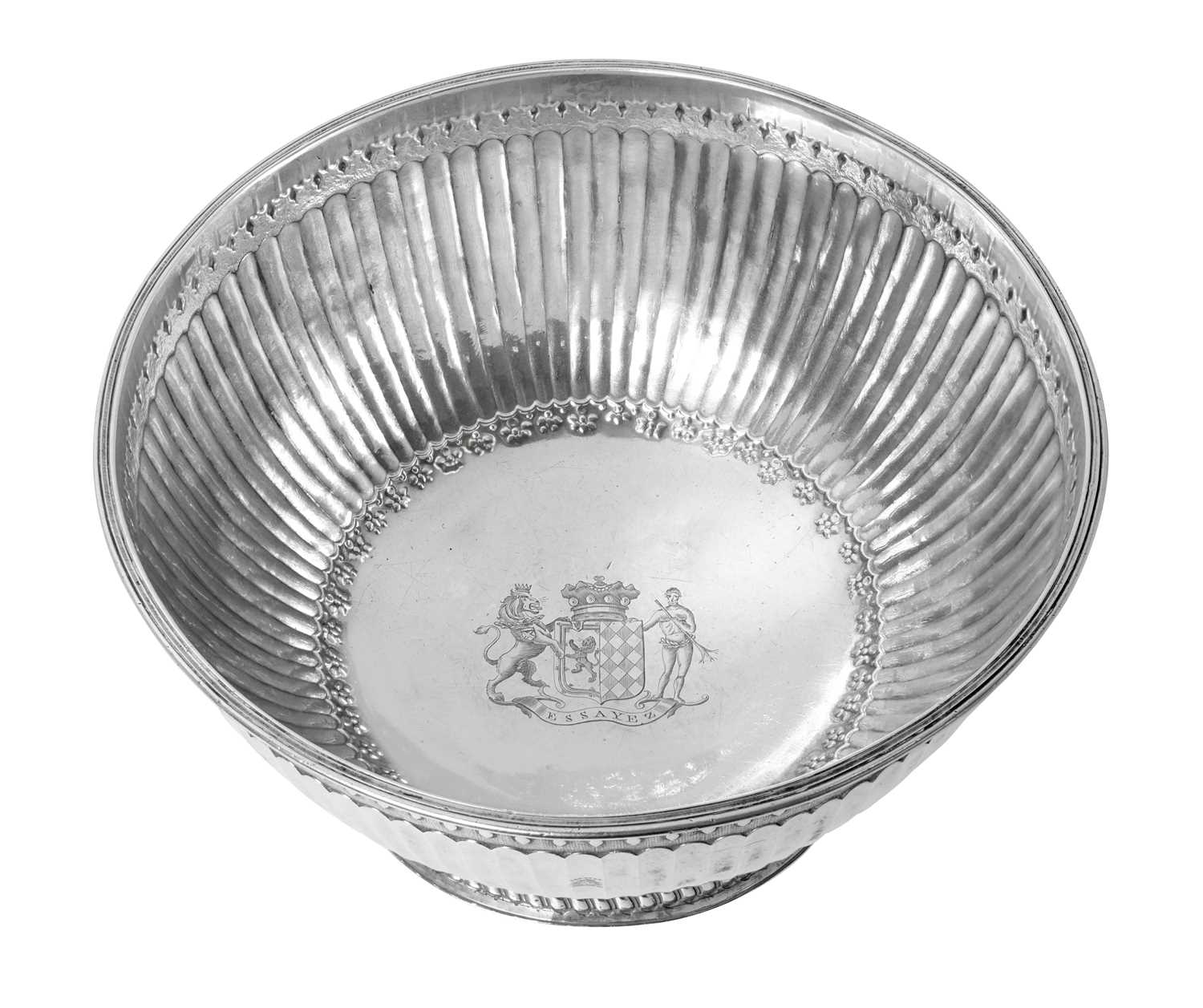 A William III Silver Punch-Bowl, by Benjamin Pyne, London, 1697 - Image 2 of 6