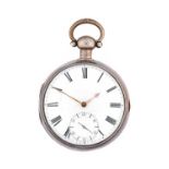 Percival: A Large Silver Consular Cased Lever Pocket Watch, signed Jno Percival, Woolwich, circa