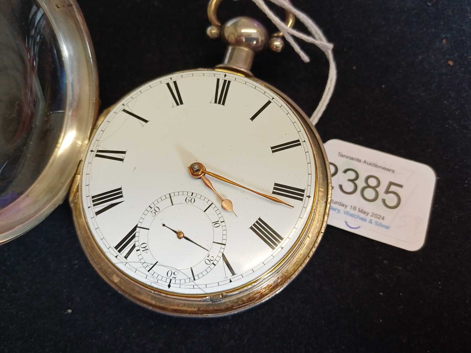 Percival: A Large Silver Consular Cased Lever Pocket Watch, signed Jno Percival, Woolwich, circa - Image 10 of 12