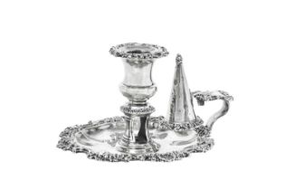 A George IV Silver Chamber-Candlestick, by S. C. Younge and Co., Sheffield, 1826