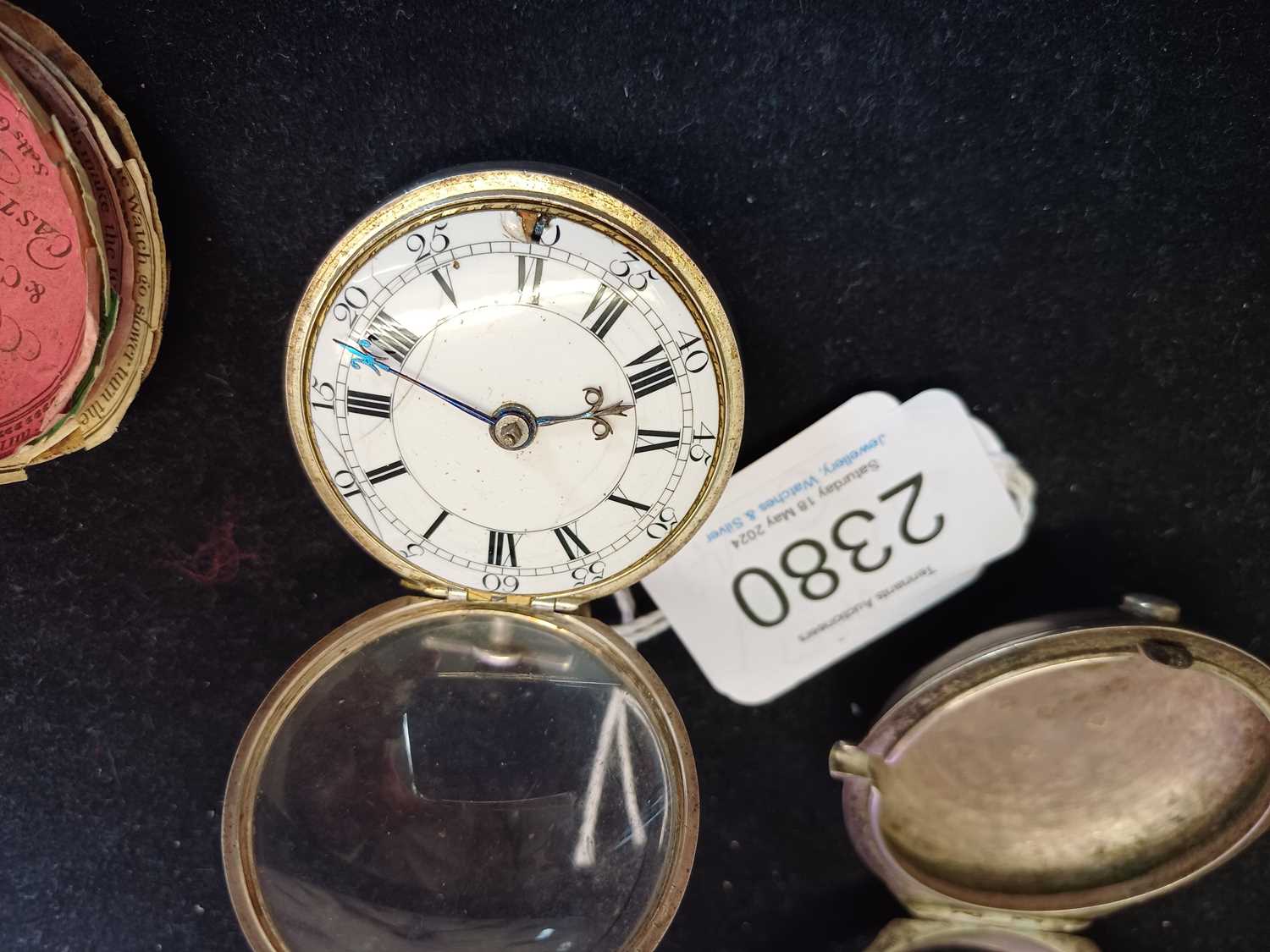 Delander: A Silver Pair Cased Verge Pocket Watch, signed Delander, London, single chain fusee - Image 3 of 10