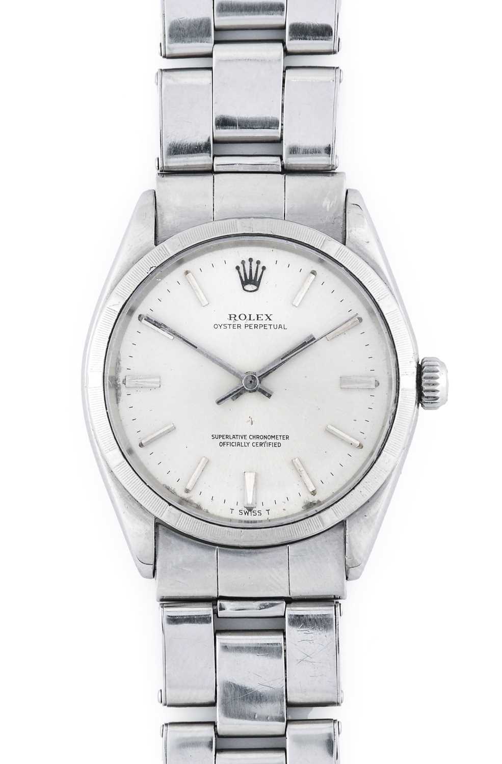 Rolex: A Stainless Steel Automatic Centre Seconds Wristwatch, signed Rolex, Superlative