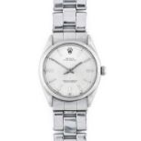 Rolex: A Stainless Steel Automatic Centre Seconds Wristwatch, signed Rolex, Superlative