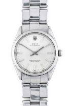 Rolex: A Stainless Steel Automatic Centre Seconds Wristwatch, signed Rolex, Superlative