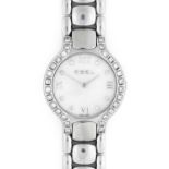 Ebel: A Lady's Stainless Steel Diamond Set Wristwatch, signed Ebel, model: Beluga, ref: E9157428-20,