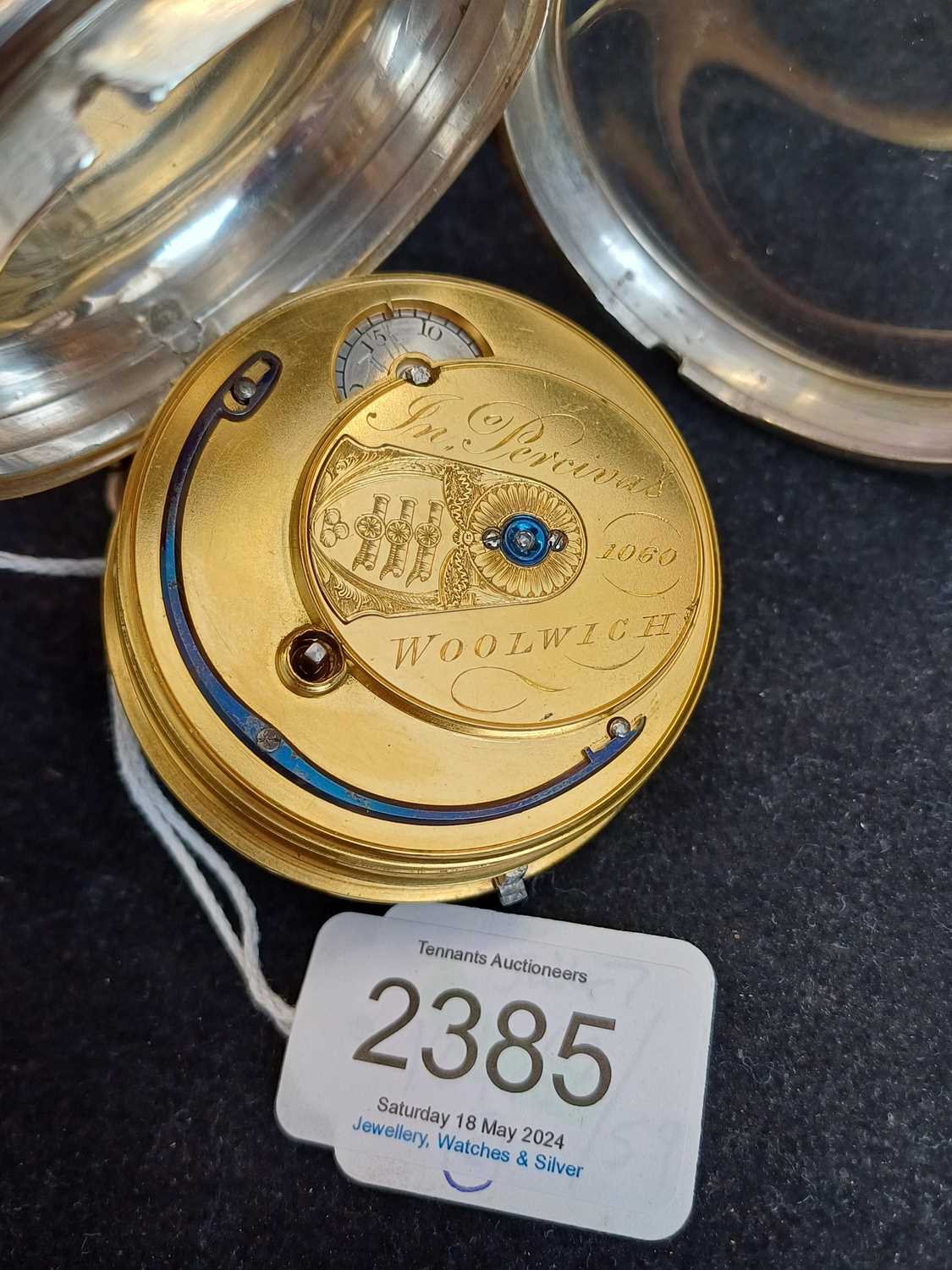 Percival: A Large Silver Consular Cased Lever Pocket Watch, signed Jno Percival, Woolwich, circa - Image 2 of 12