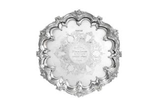 A Victorian Silver Salver, by Jenkins and Timm, Sheffield, 1900