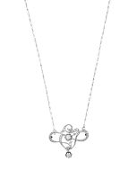 A Diamond Necklace of openwork scroll form, set throughout with old cut and rose cut diamonds, in