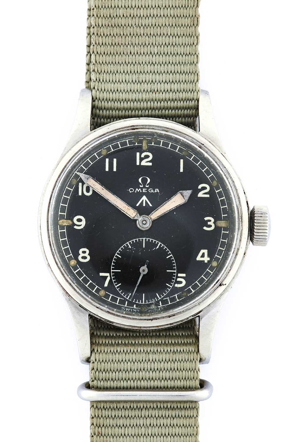 Omega: A World War II Military Wristwatch, signed Omega, Known by Collectors as one of "The Dirty