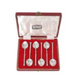 A Set of Six George V Silver Coffee-Spoons, by Omar Ramsden, London, 1926