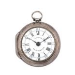 Vipont: A Silver Pair Cased Verge Pocket Watch, signed Vipont, Blackburn, 1763, single chain fusee