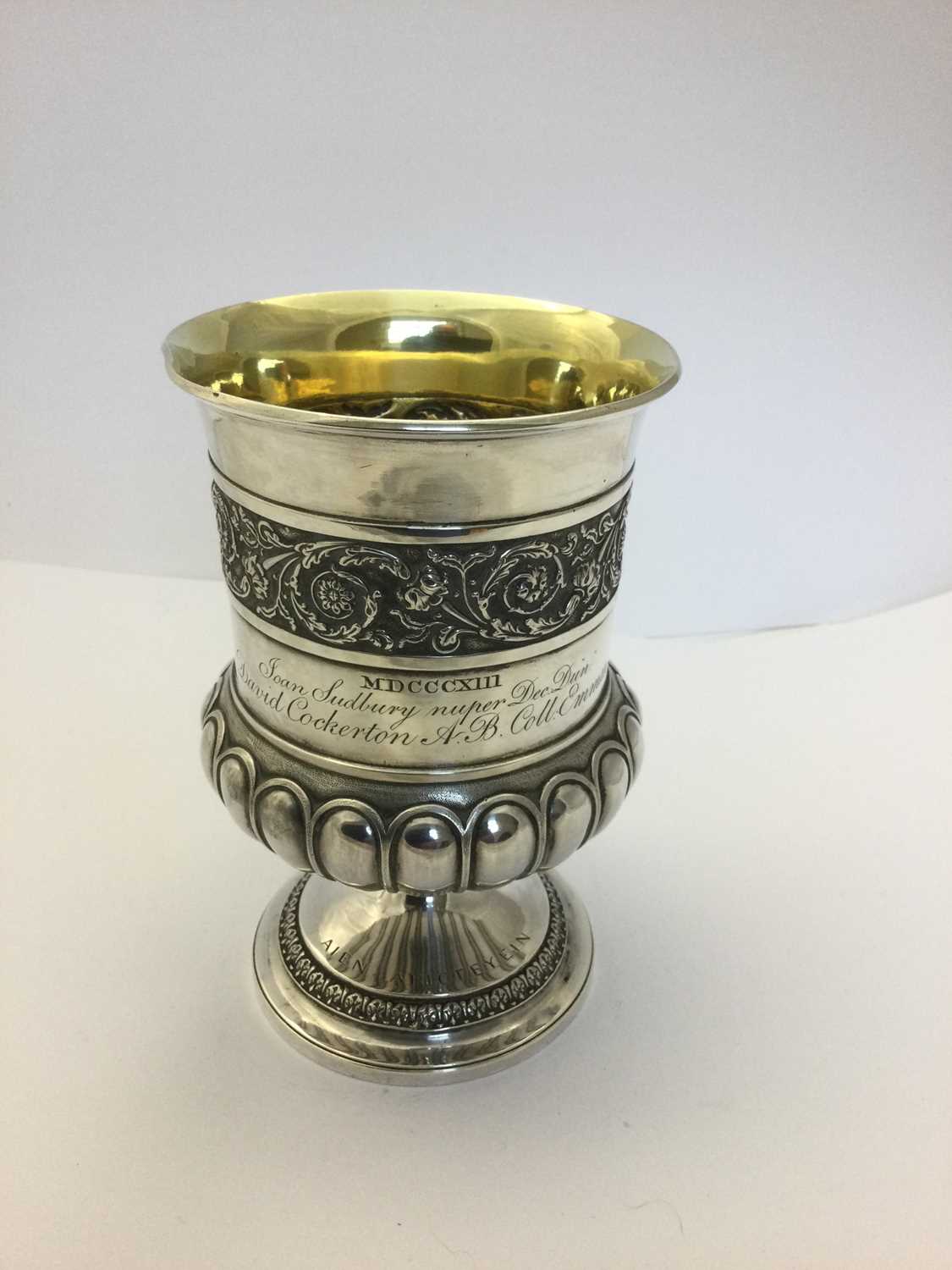 A George III Silver Goblet, by Rebecca Emes and Edward Barnard, London, 1811 - Image 2 of 8