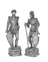 A Pair of German Silver and Ivory Figures, Attributed to Neresheimer, Hanau, With English Import Ma
