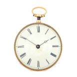 Prevost: A Continental Quarter Repeating Pocket Watch, signed Prevost, circa 1820, cylinder