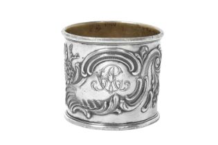 A Russian Silver Napkin-Ring, by Fabergé, With Imperial Warrant, Moscow, 1896, With Scratched Inven