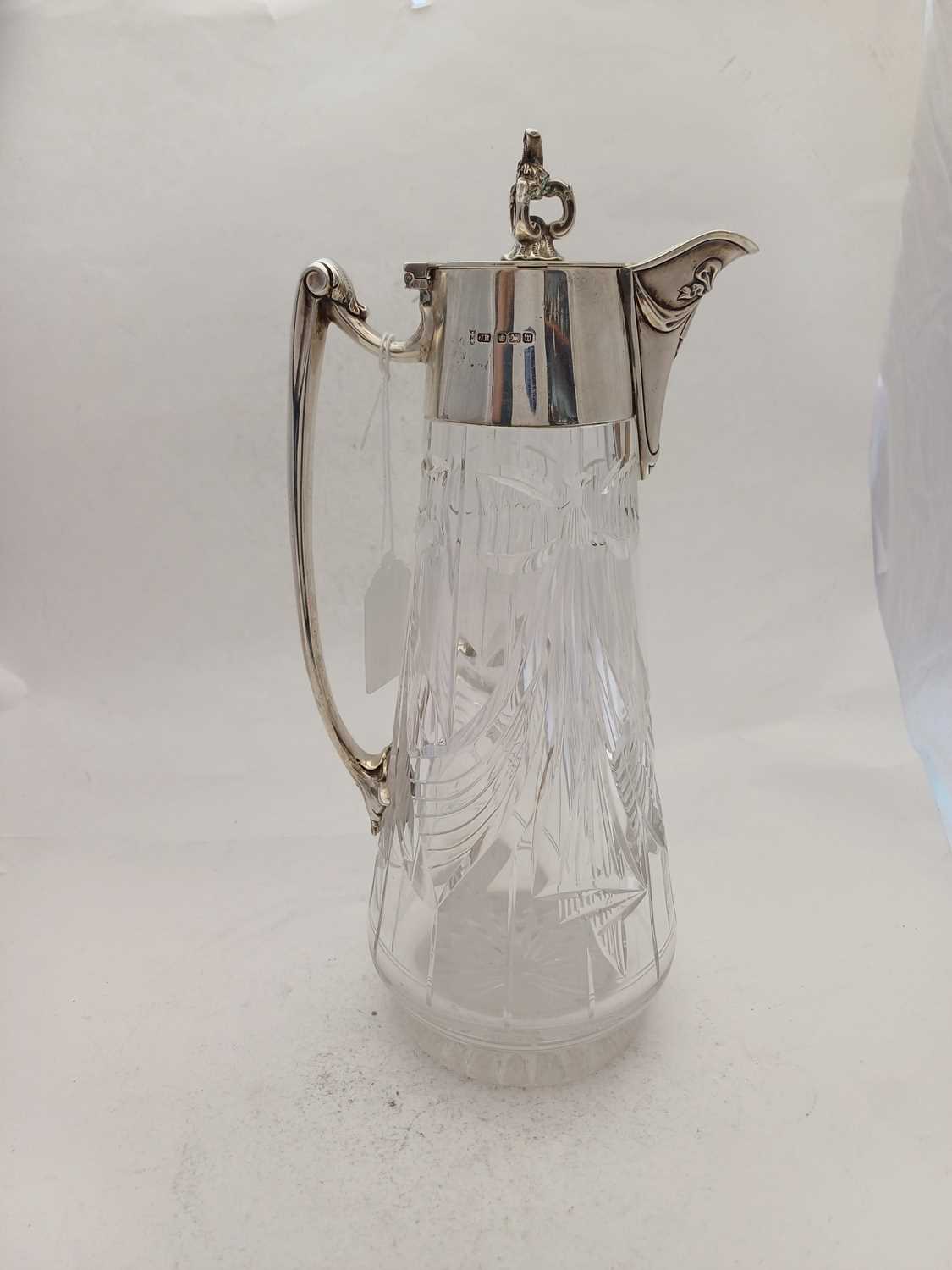 A George V Silver-Mounted Cut-Glass Claret-Jug, The Silver Mounts by Joseph Rodgers and Sons, Sheff - Image 5 of 8