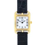 Hermes: A Lady's 18 Carat Gold Wristwatch, signed Hermes, Paris, model: Cape Cod, ref: CC1.185,