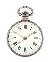 Hill: A Rare Silver Eight Day Duration Verge Pocket Watch with Calendar Display, signed Jno Hill,
