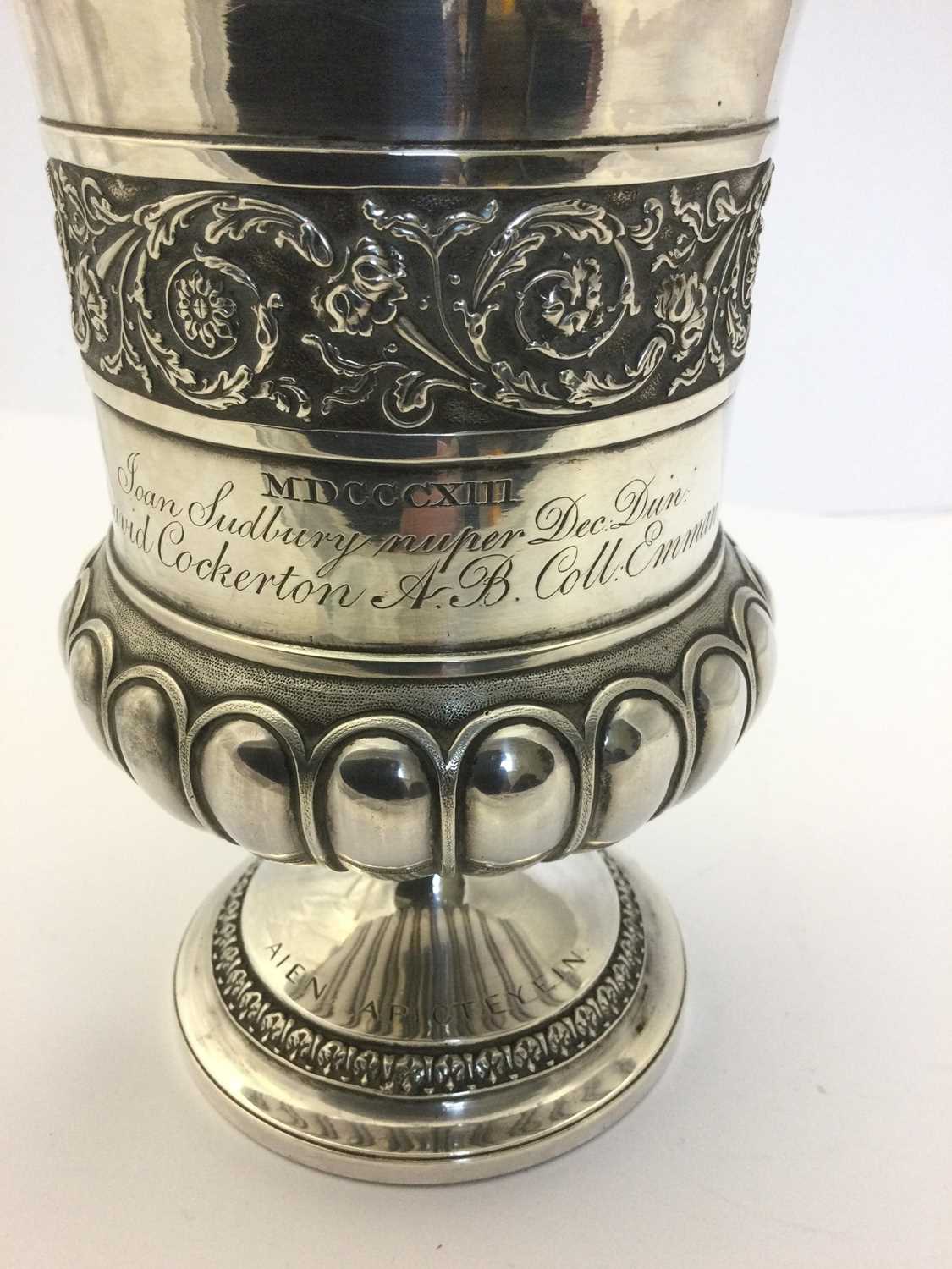 A George III Silver Goblet, by Rebecca Emes and Edward Barnard, London, 1811 - Image 4 of 8