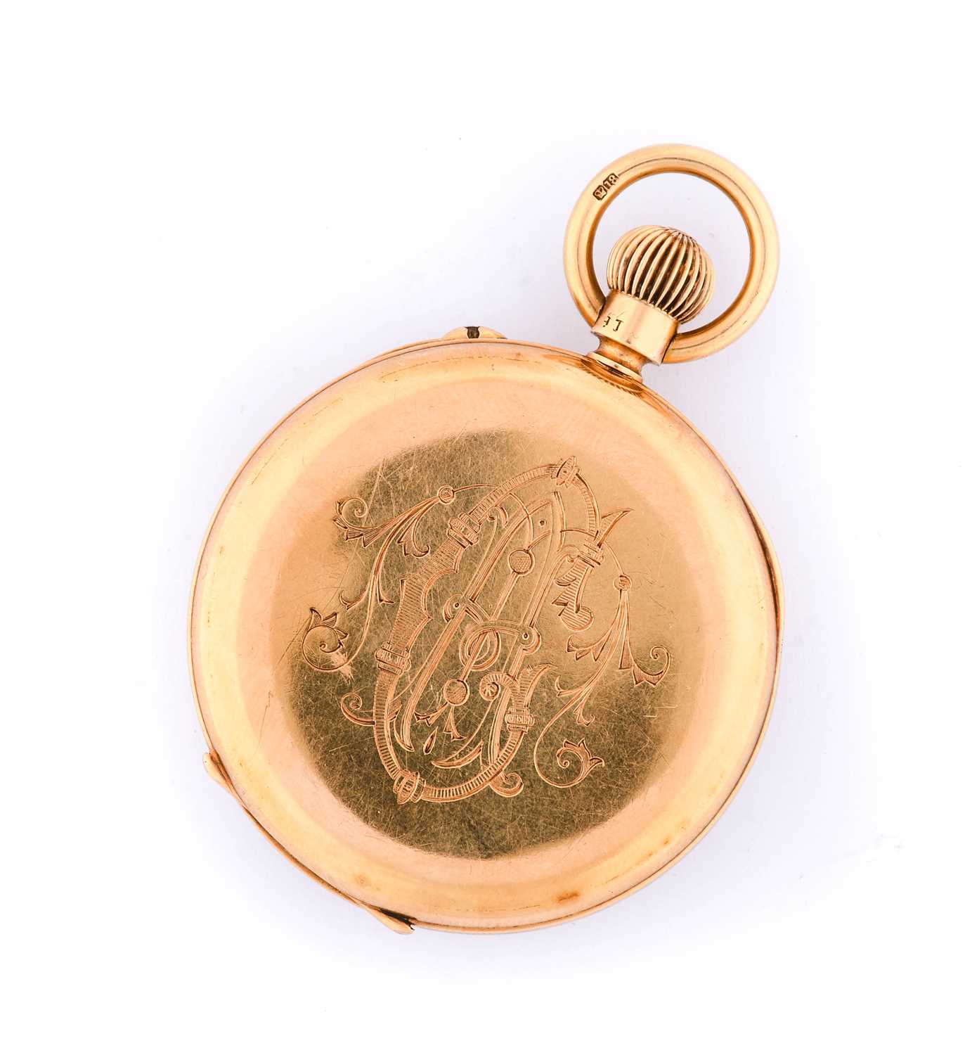 Rhodes & Sons: An 18 Carat Gold Open Faced Pocket Watch, retailed by M.Rhodes & Sons, Bradford & - Image 2 of 4