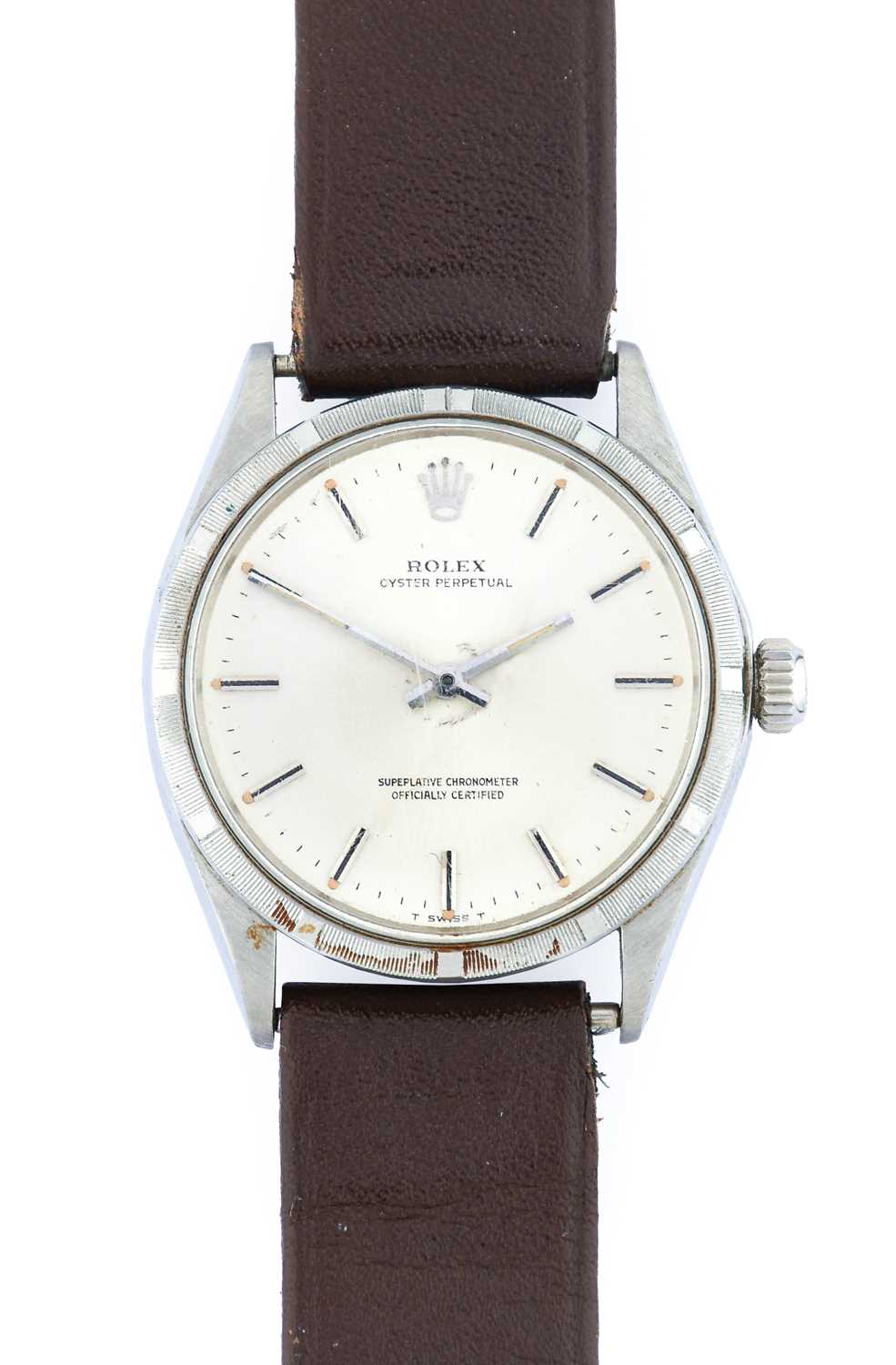 Rolex: A Stainless Steel Automatic Centre Seconds Wristwatch, signed Rolex, Superlative