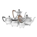 A Five-Piece Victorian Silver Tea and Coffee-Service, by William Gibson and John Lawrence Langman,