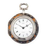 Gout: A Silver and Tortoiseshell Quadruple Cased Pocket Watch Made for the Turkish Market, signed