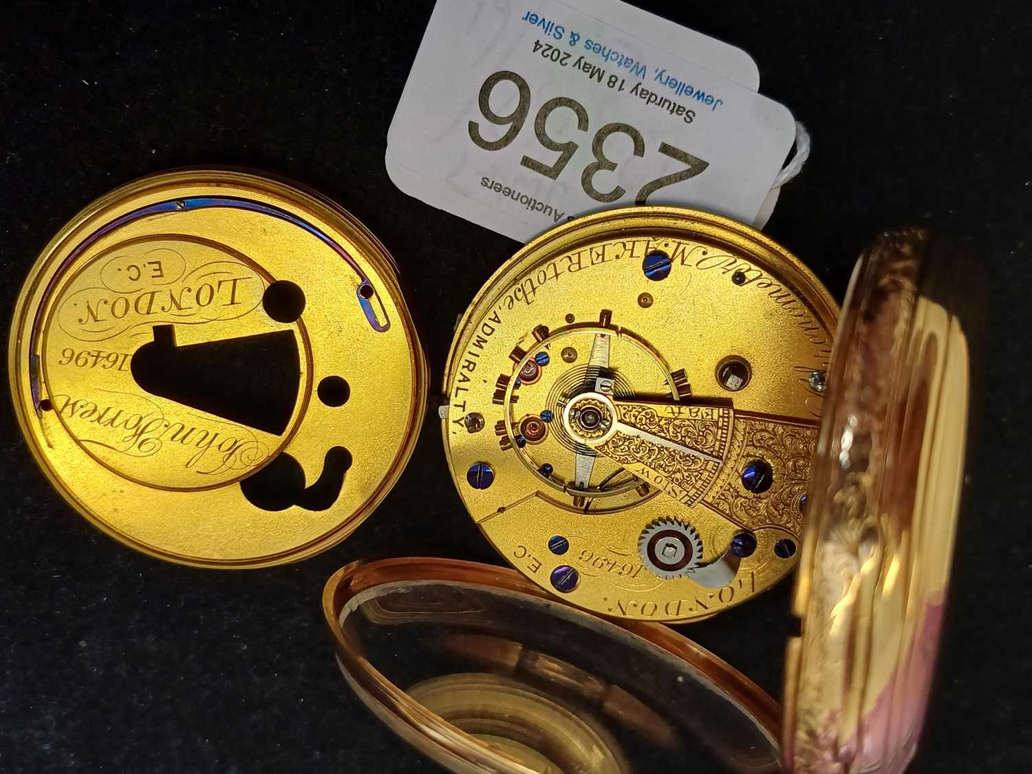 Forrest: An 18 Carat Gold Open Faced Pocket Watch, signed John Forrest, London, Chronometer Maker to - Image 3 of 3