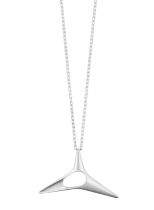 A Silver Pendant on Chain, designed by Henning Koppel for Georg Jensen modelled as a stylised