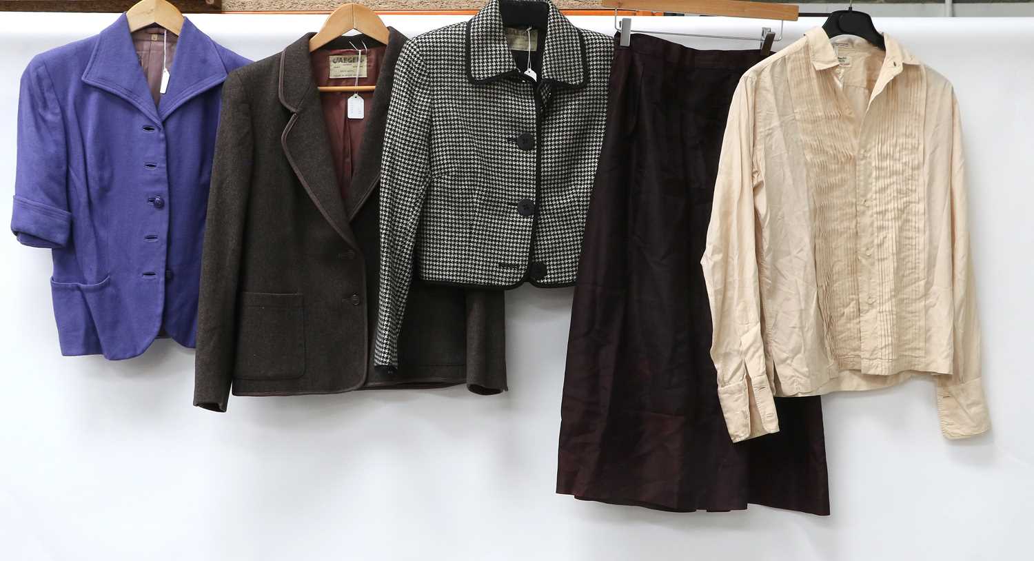 Circa 1950s and Later Day Wear and Seperates, comprising two Jaeger wool jackets, one in black and - Image 2 of 6