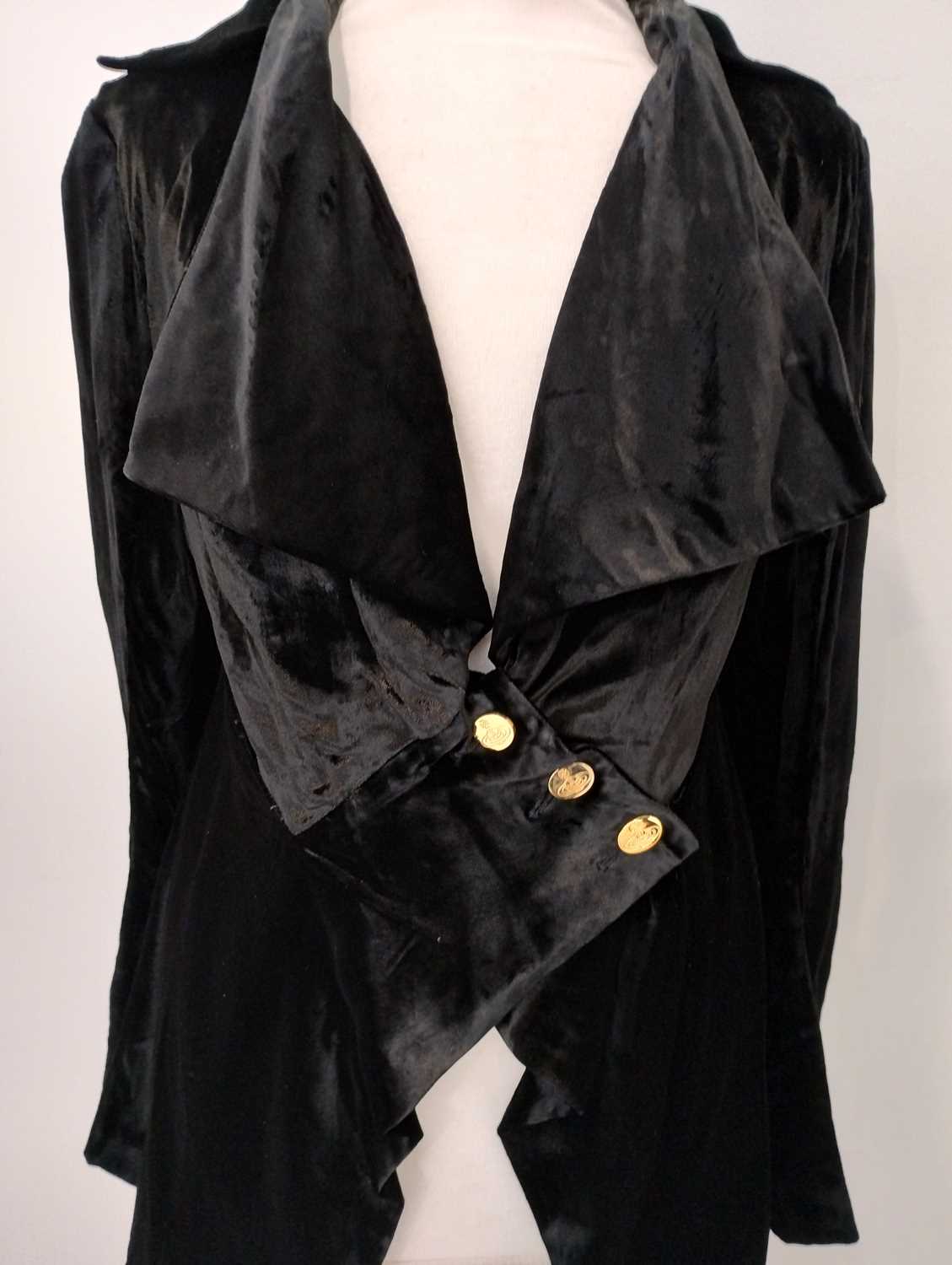 Vivienne Westwood London Black Pan Velvet Jacket, Spring/Summer Café Society Collection 1994 with - Image 3 of 27