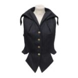 Vivienne Westwood Ingles Waistcoat, Spring/Summer Café Society Collection 1994, in grey and blue