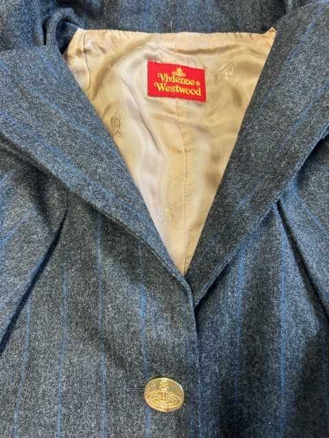 Vivienne Westwood Ingles Waistcoat, Spring/Summer Café Society Collection 1994, in grey and blue - Image 6 of 14