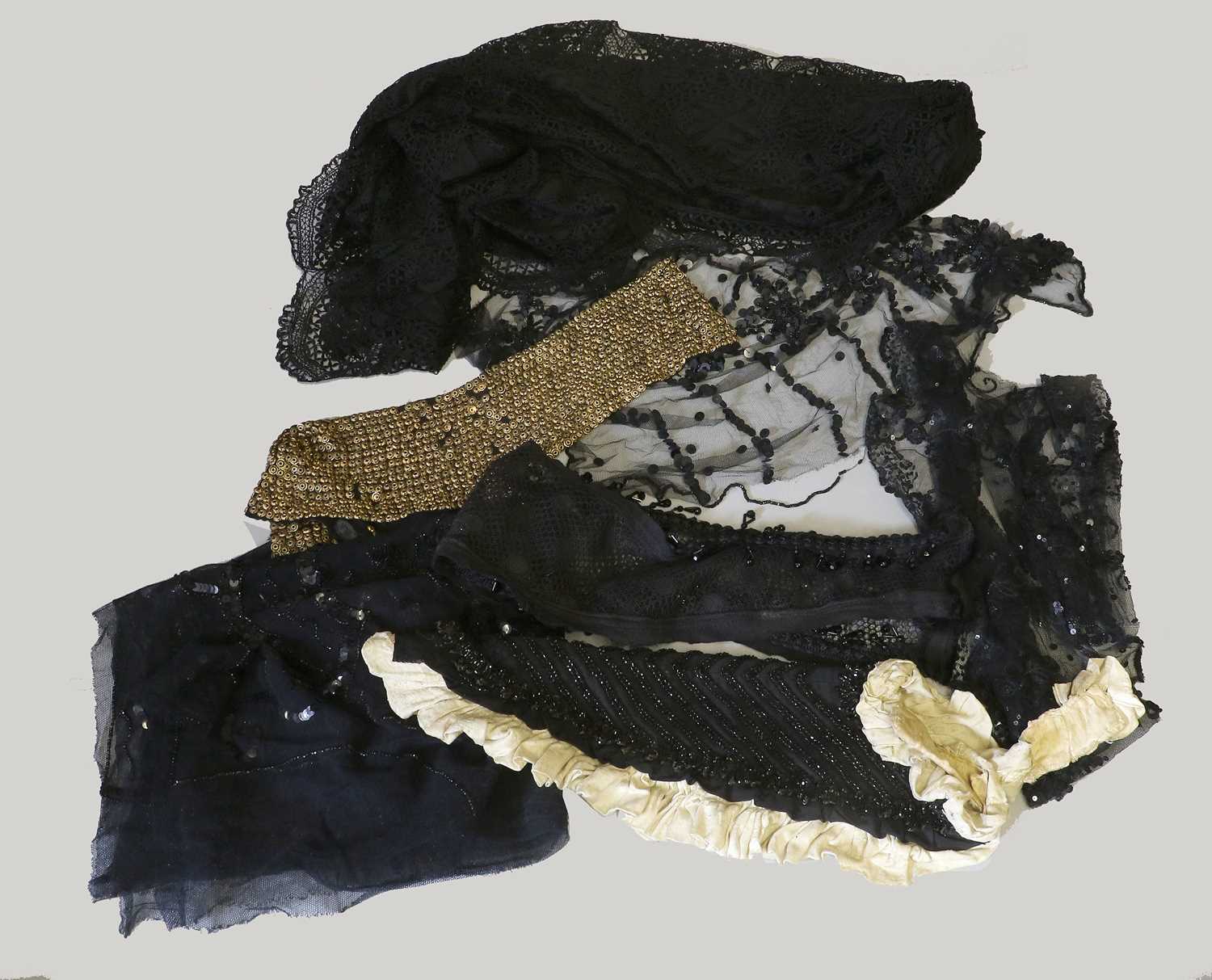 Assorted 19th Century and Later Costume Trims and Accessories, comprising a brown and white - Image 4 of 6