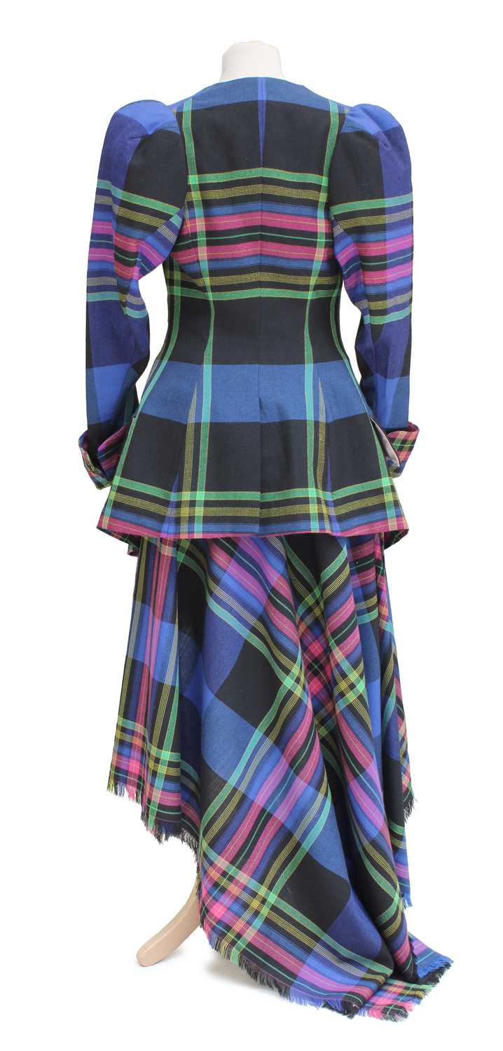 Vivienne Westwood Tartan Experience Jacket and Skirt, Vive La Cocotte Collection 1995-6, in royal - Image 2 of 7