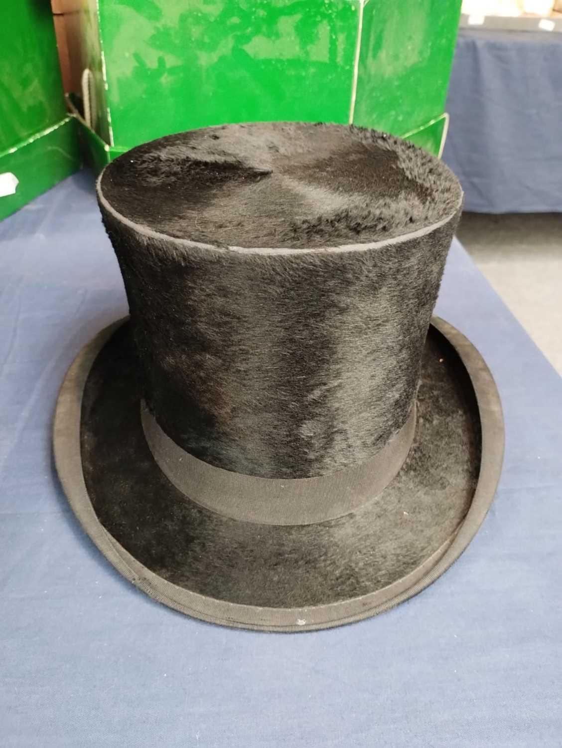 Lock & Co Black Silk Top Hat, initialled 'JSM' in a Herbert Johnson card hat box 20.5cm by 16.7cm, - Image 15 of 16