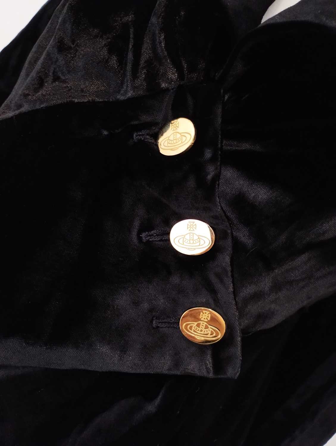 Vivienne Westwood London Black Pan Velvet Jacket, Spring/Summer Café Society Collection 1994 with - Image 4 of 27