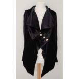 Vivienne Westwood London Black Pan Velvet Jacket, Spring/Summer Café Society Collection 1994 with