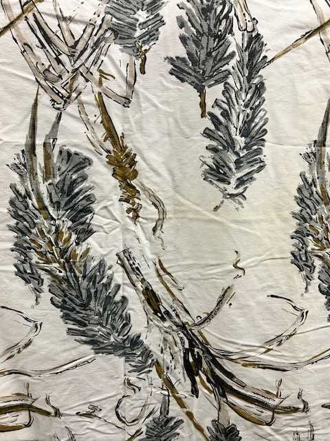 Circa 1950s Curtains Designed by Jane Daniels for David Whitehead of floral design printed in grey - Image 2 of 6
