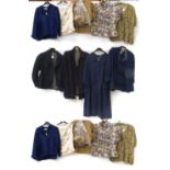 Circa 1930-50s Ladies Day Wear and Separates, comprising eight short and long sleeve tops in printed