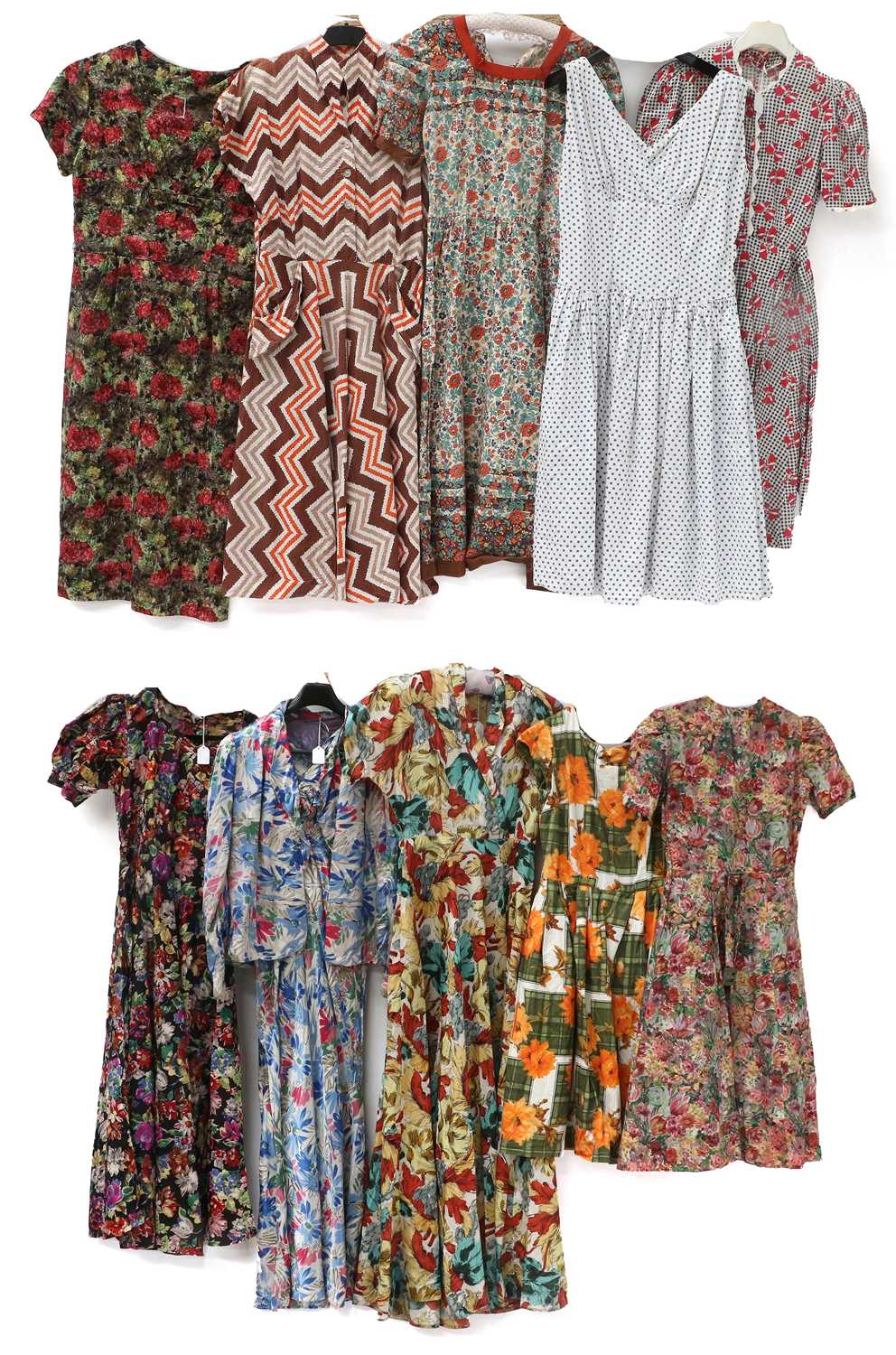 Circa 1930s-50s Floral Printed and Other Evening and Day Wear Dresses, comprising Fred Howard