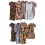 Circa 1930s-50s Floral Printed and Other Evening and Day Wear Dresses, comprising Fred Howard