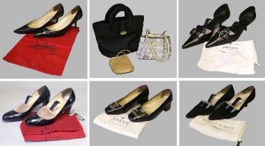 A Collection of Ladies Shoes, Sunglasses and Accessories, comprising two pairs of boxed Christian