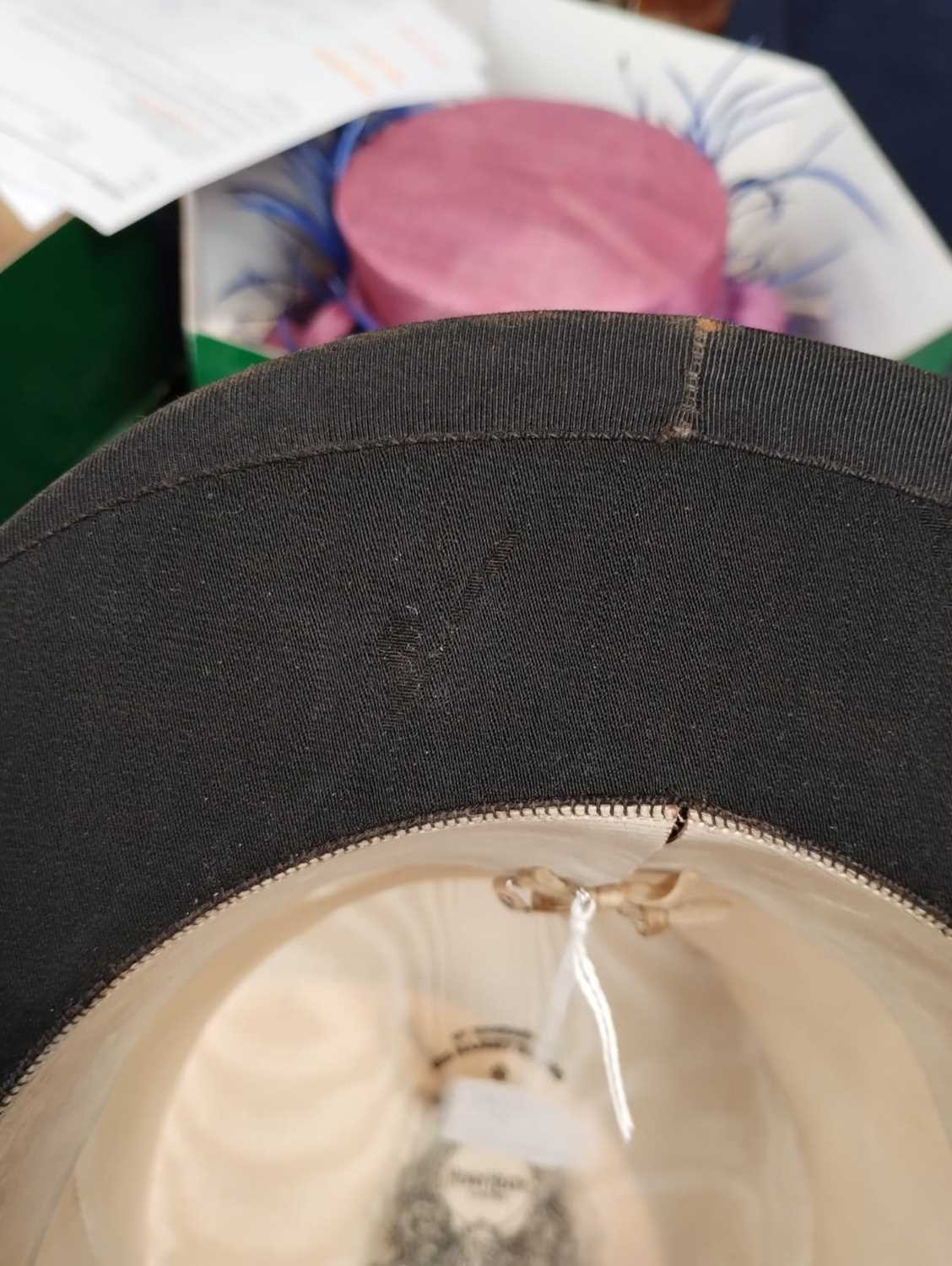 Henry Heath London Black Silk Top Hat in a fitted leather case with red cotton lining, Another in - Image 6 of 28