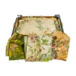 Assorted Late 18th and 19th Century Silk Brocade Remnants in various colours and sizes, (one box)