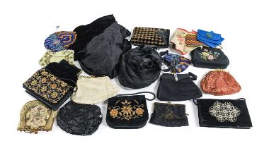 Assorted Ladies Evening Bags and Other Bags, including a black velvet evening jacket, Edna Wallace