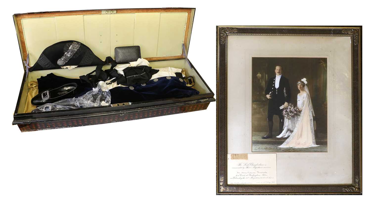 Early 20th Century Court Uniform Belonging to Mr Norman Dugdale comprising a midnight blue velvet