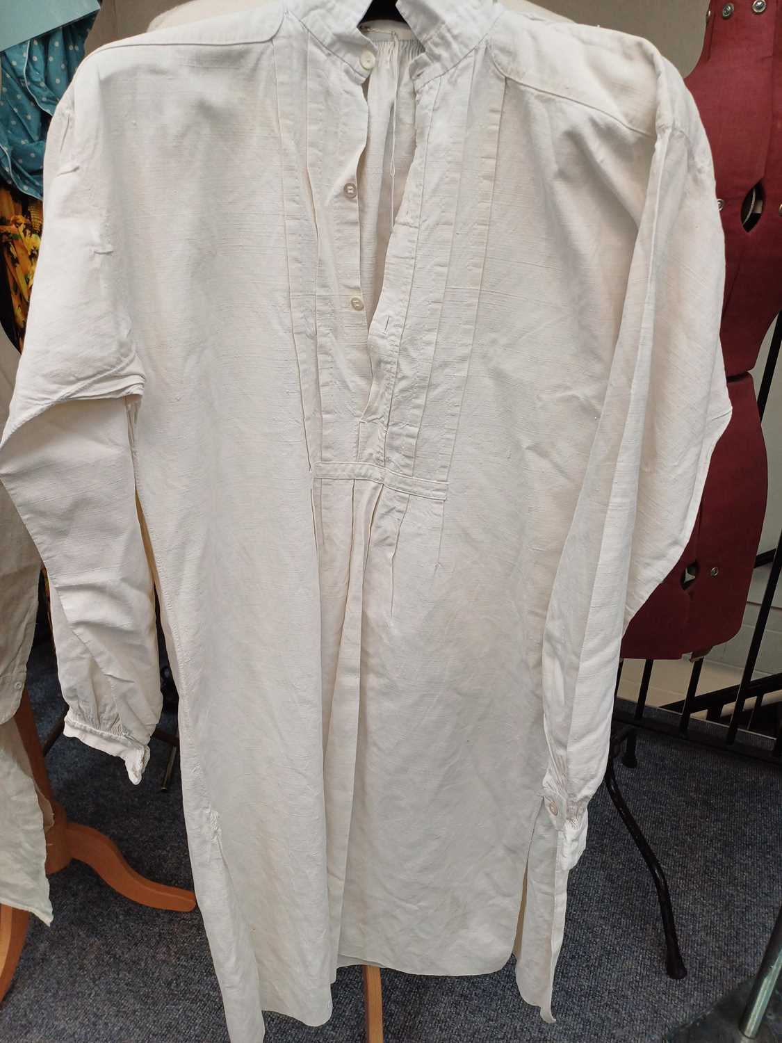 Three Early 20th Century French Linen Farmers Smock, comprising one initialled 'CL' in red cross - Image 8 of 10