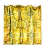 Two Pairs of Mid 20th Century 'Satinised' Cotton Curtains 'Vortex' Designed by Hans Juda for