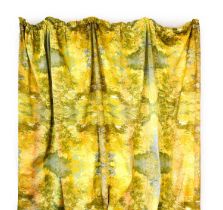 Two Pairs of Mid 20th Century 'Satinised' Cotton Curtains 'Vortex' Designed by Hans Juda for